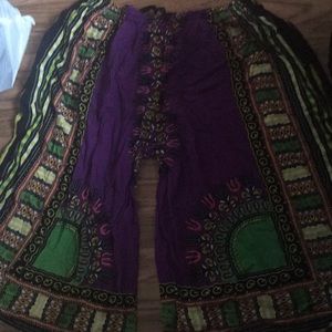Dashiki print capris